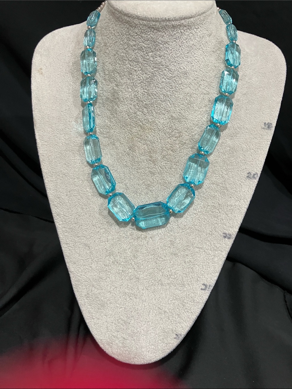 Blue Crystal Bead Necklace - Unbranded Women's Jewelry